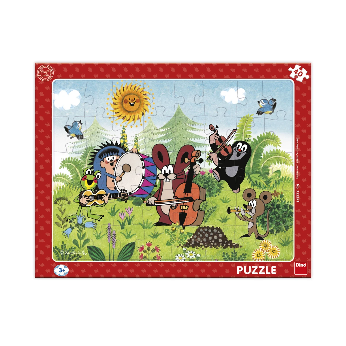 puzzle Krtek a kapela 40dílků